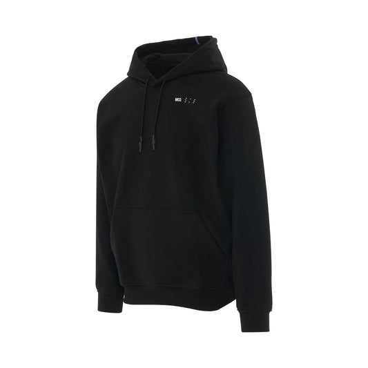 Logo Print Pull Over Hoodie in Black