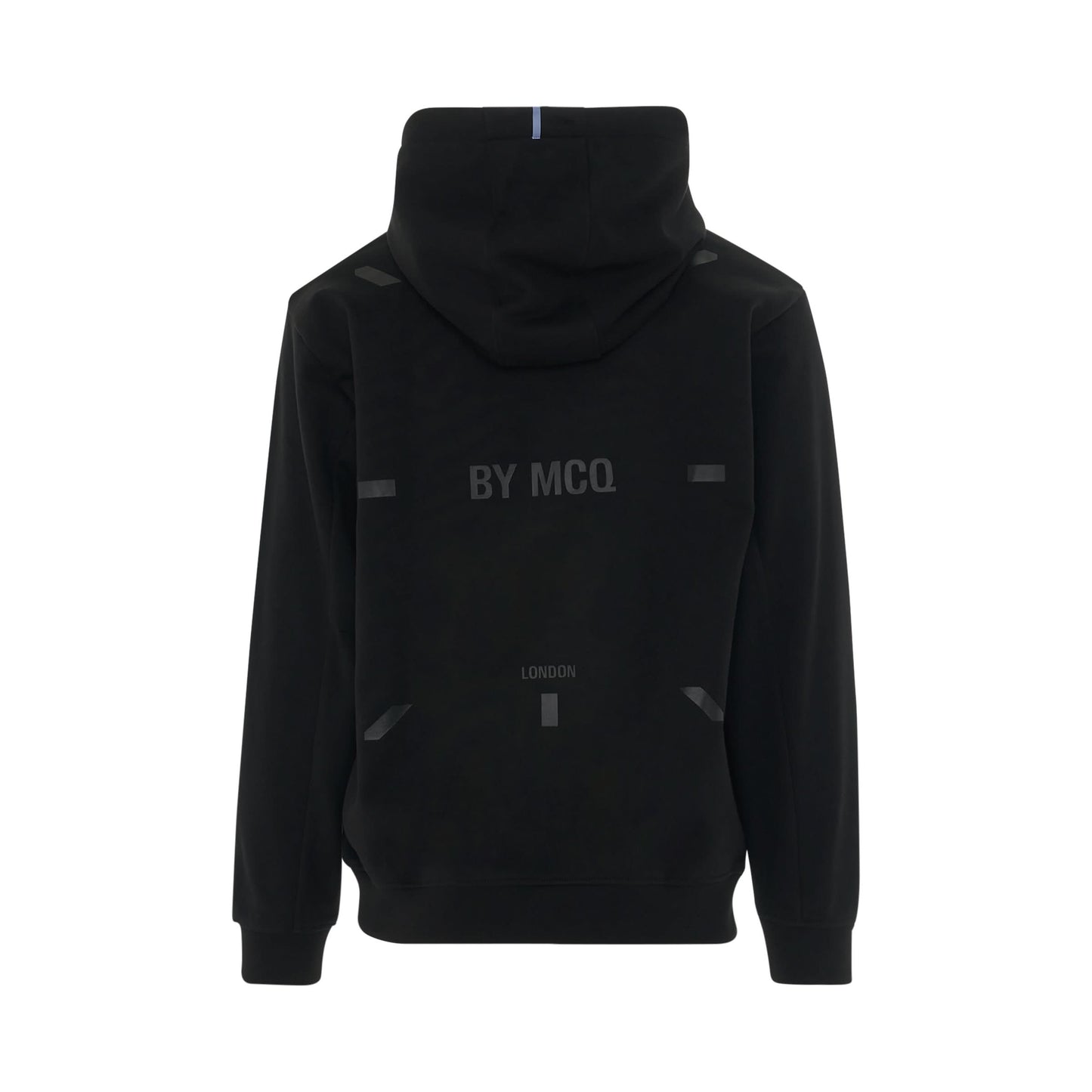 Logo Print Pull Over Hoodie in Black