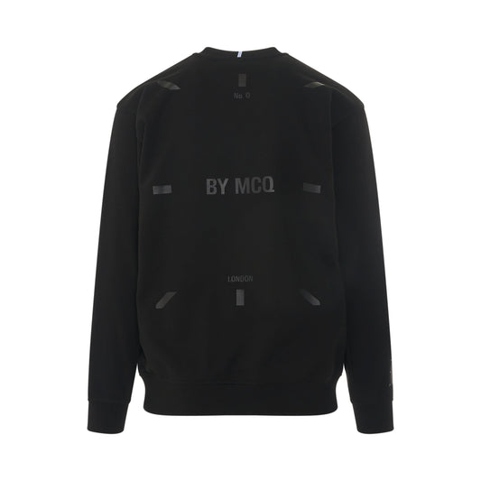 IC0 Embroidered Logo Sweatshirt in Black