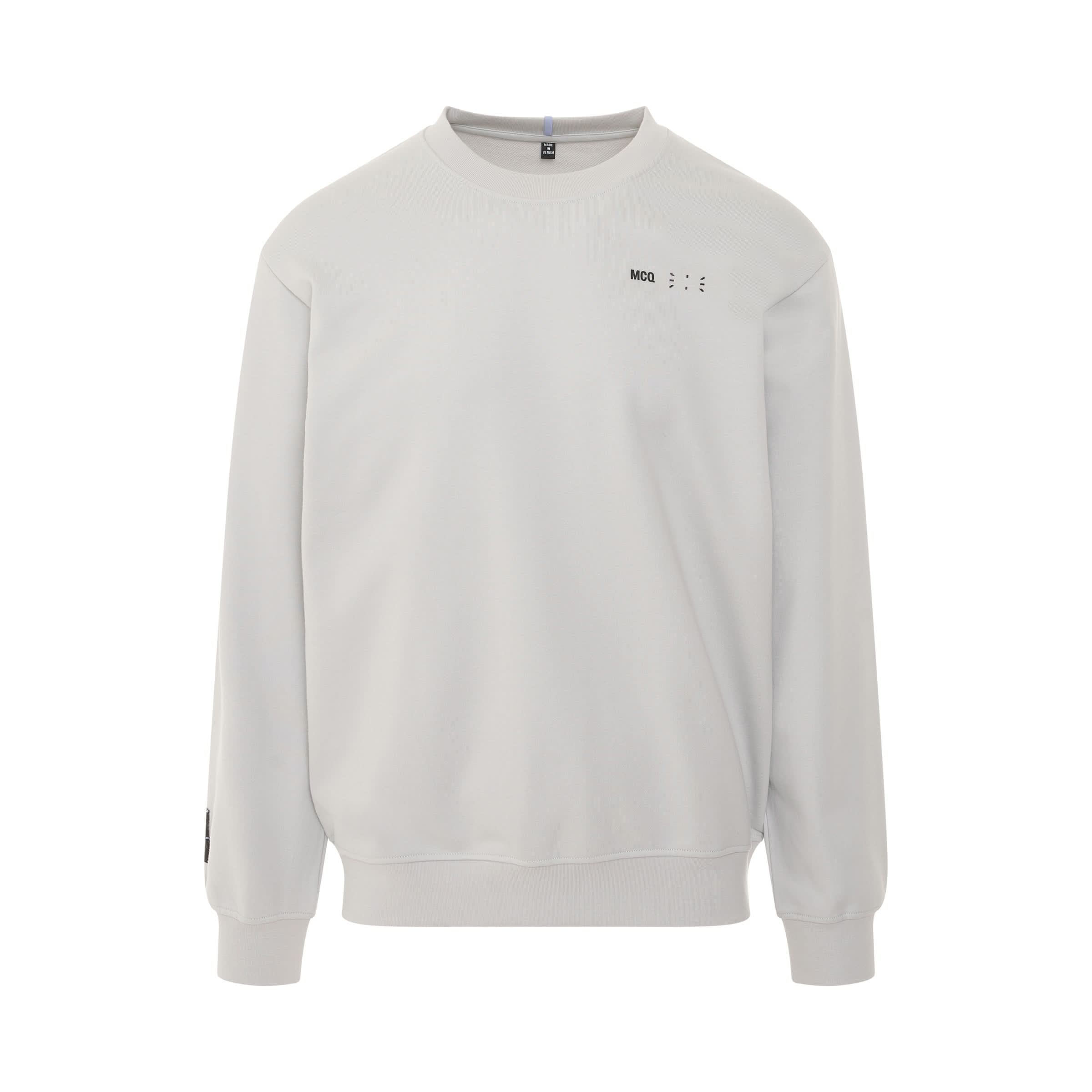 IC0 Embroidered Logo Sweatshirt in Alloy