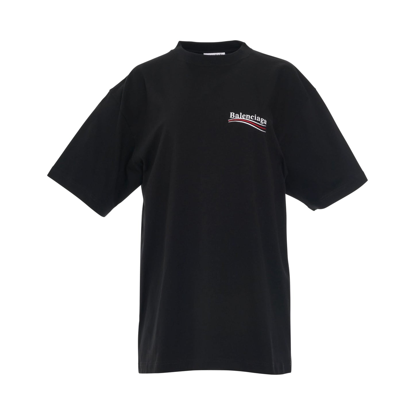 Political Campaign Oversized T-Shirt in Black