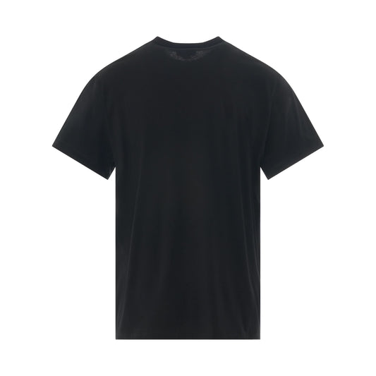 Logo Tape Detail T-Shirt in Black/Mix