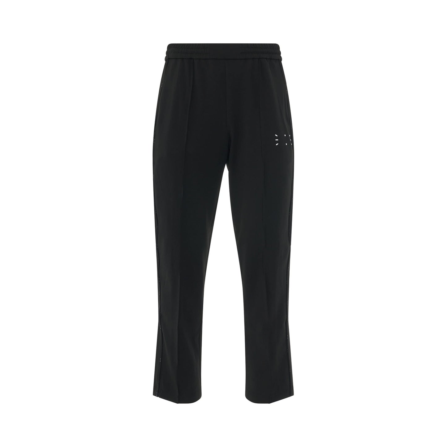 Elastic Waist Track Pants in Black