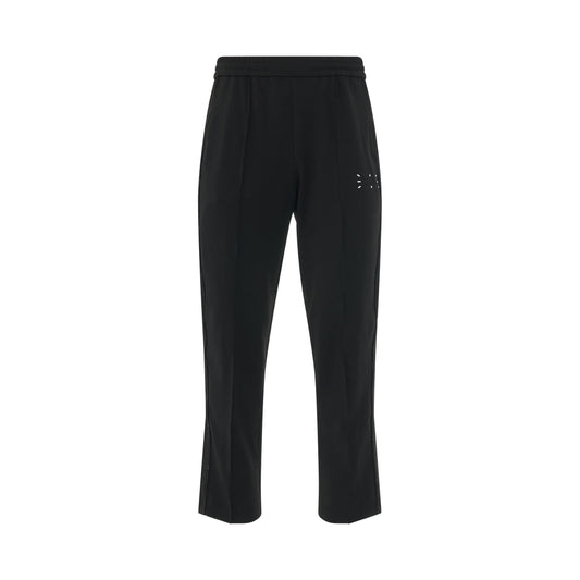 Elastic Waist Track Pants in Black