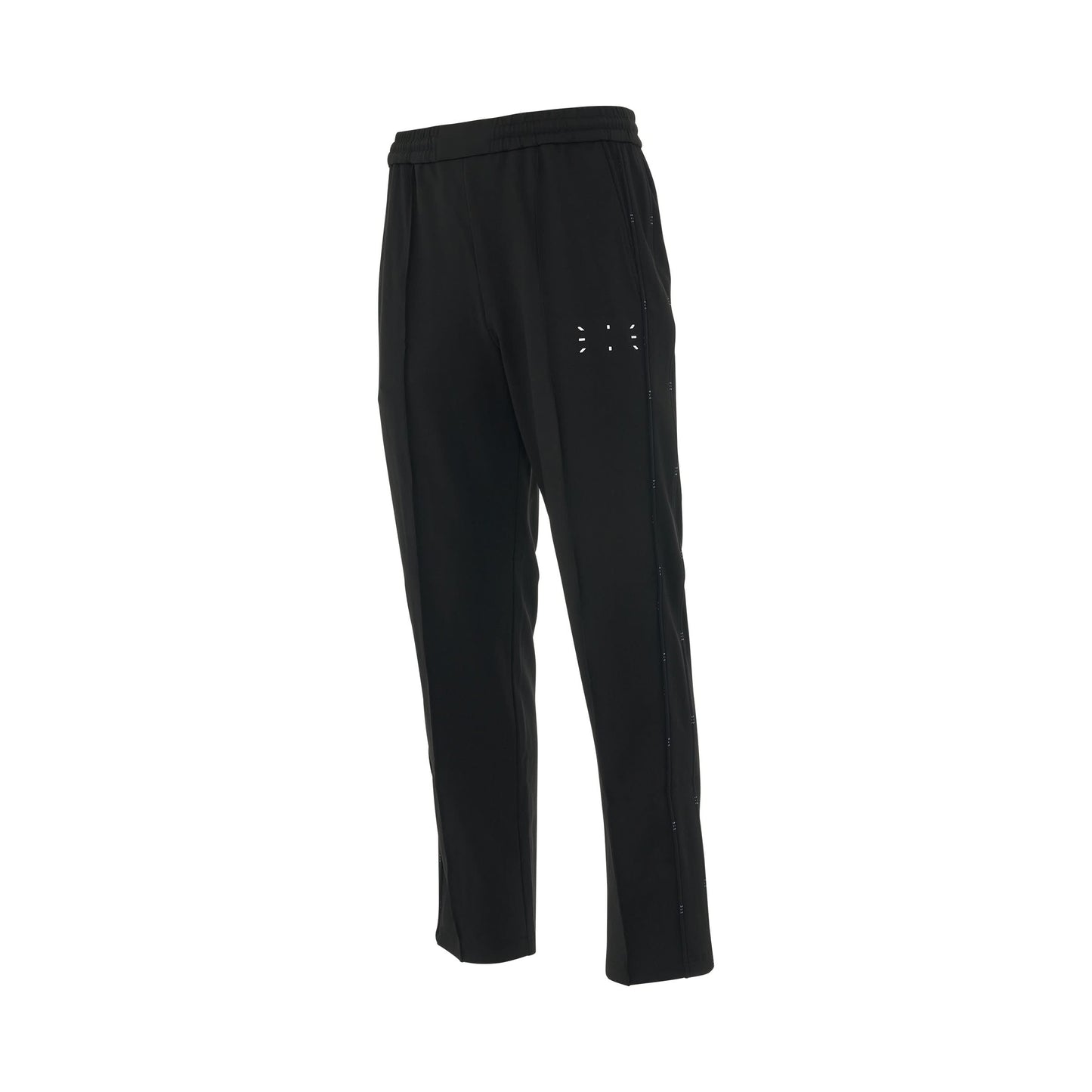 Elastic Waist Track Pants in Black