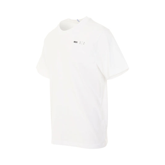 IC0 Embroidered Logo T-Shirt in Optic White