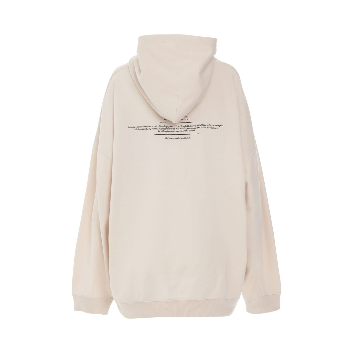 Couture Logo Boxy Hoodie in Chalky