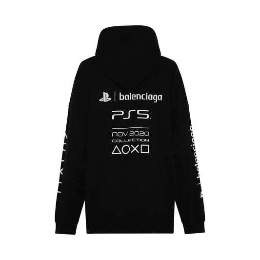 Playstation Boxy Hoodie in Black