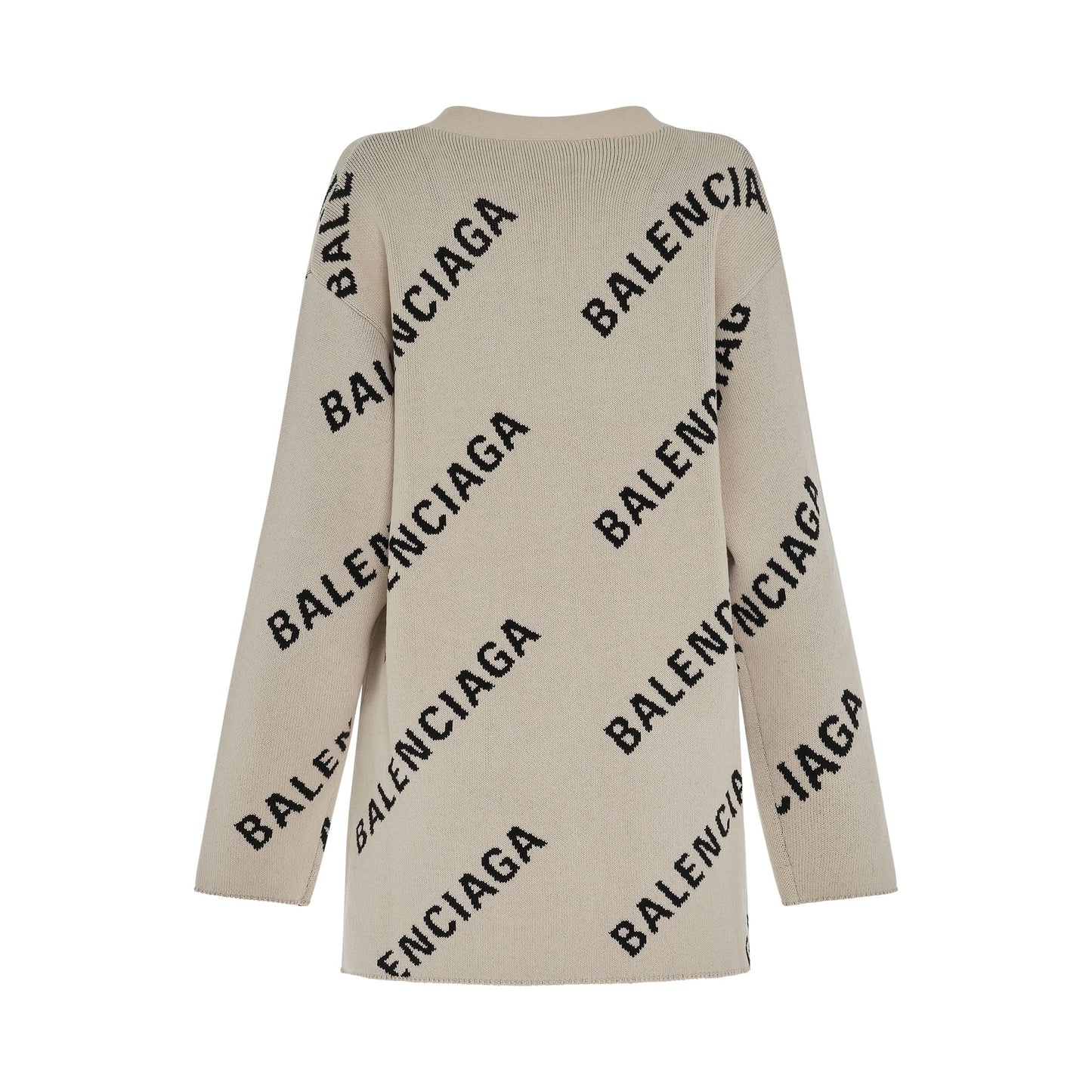 Allover Logo Knit Cardigan in Chalky