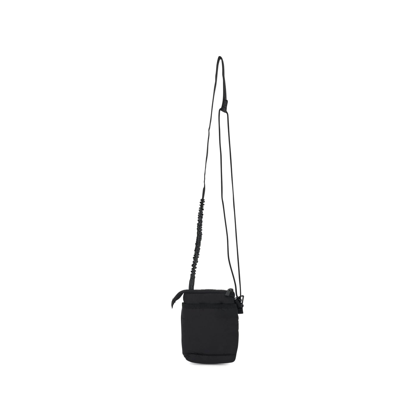 Ripstop Crossbody Bag with Logo Patch in Black