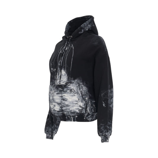 Painter Fitted Hoodie in Black