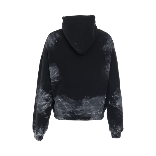 Painter Fitted Hoodie in Black