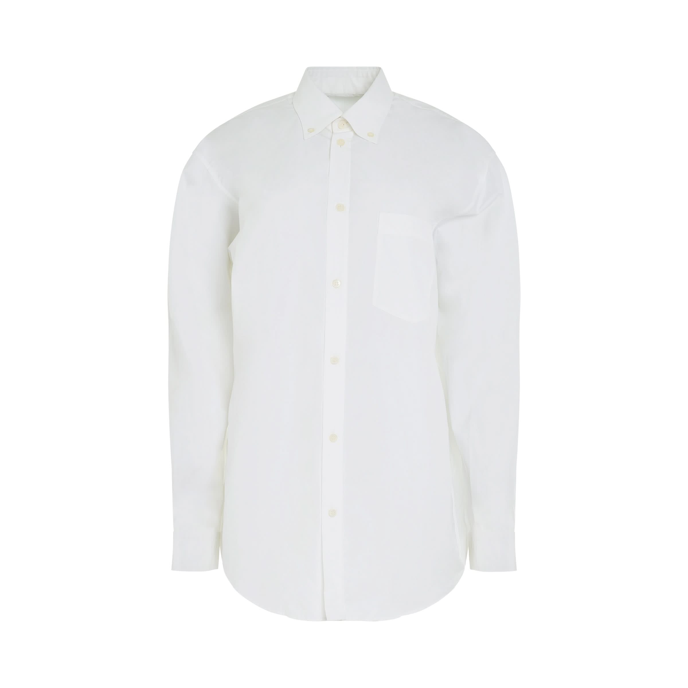 Poplin Large Fit Shirt in White