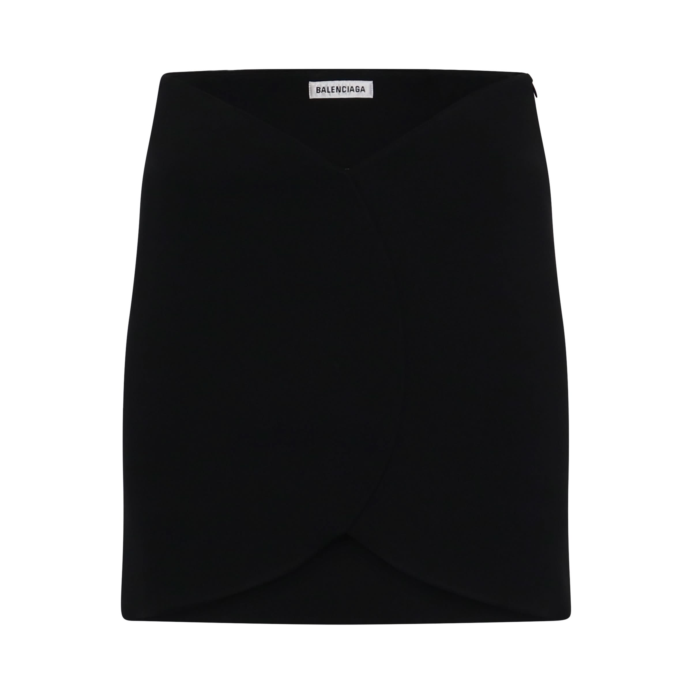 Circle Mini Skirt in Black