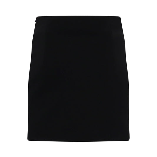 Circle Mini Skirt in Black