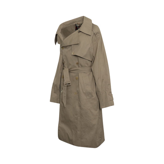 Off Shoulder Trench Coat in Beige