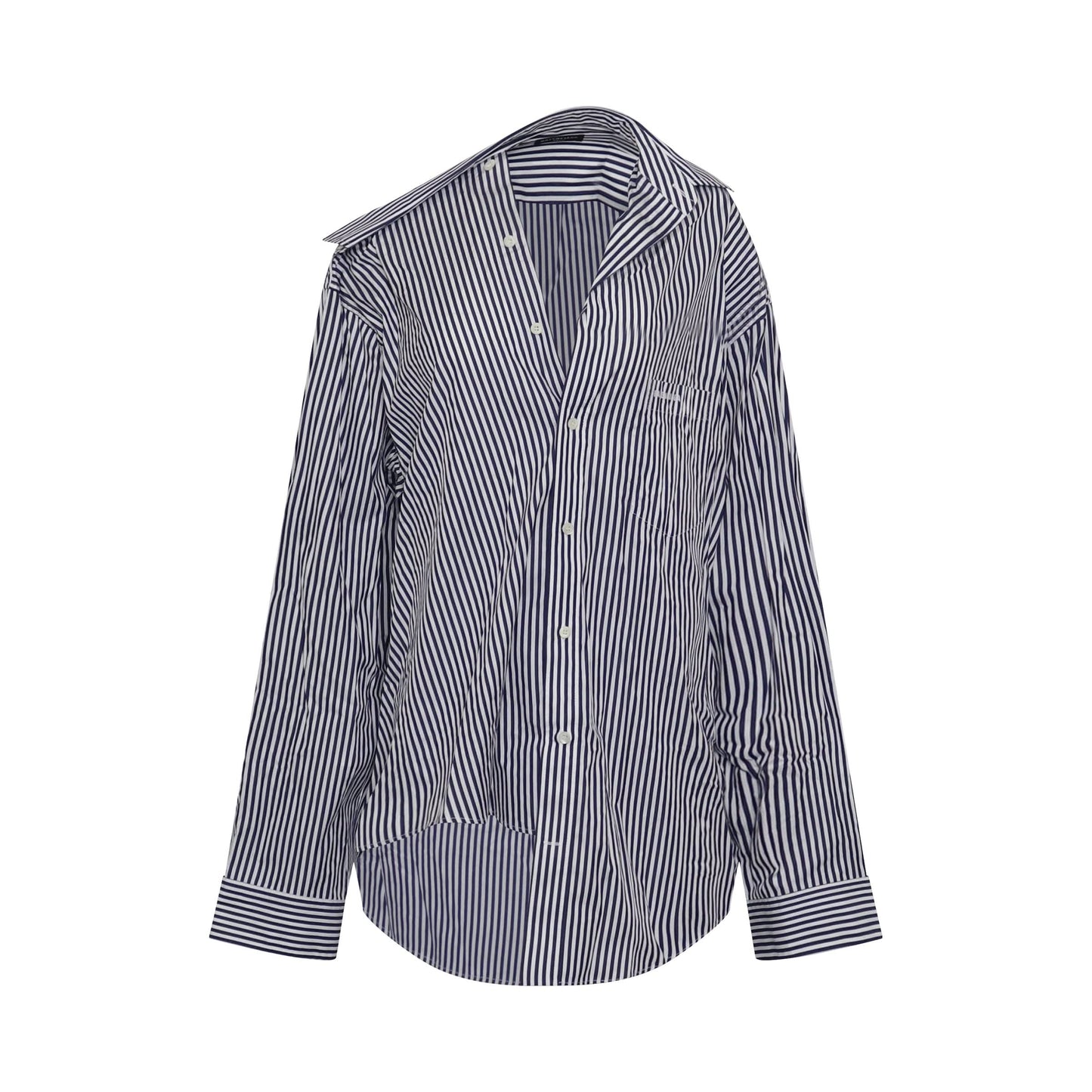 Twisted Stripe Shirt in Navy