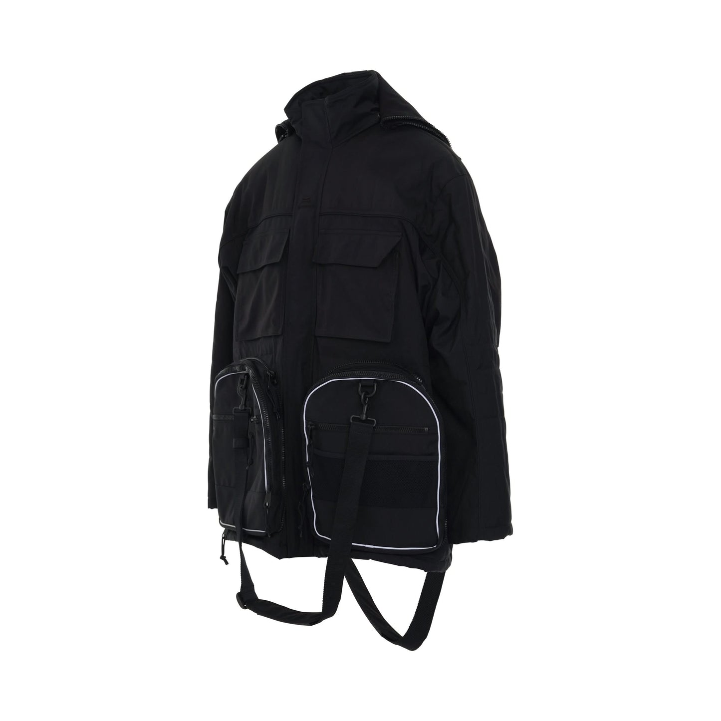 Transformer Gym Bag Parka in Black