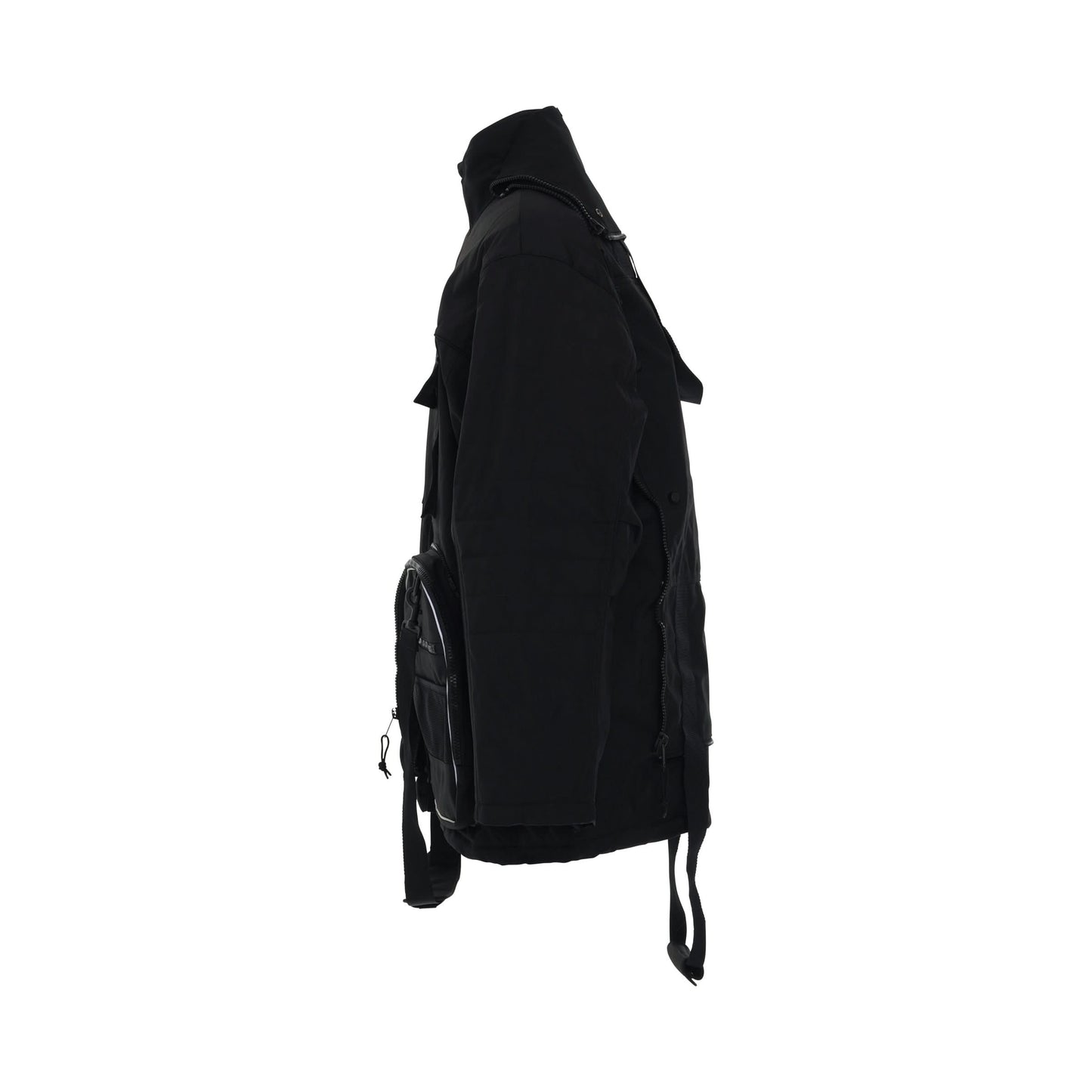 Transformer Gym Bag Parka in Black