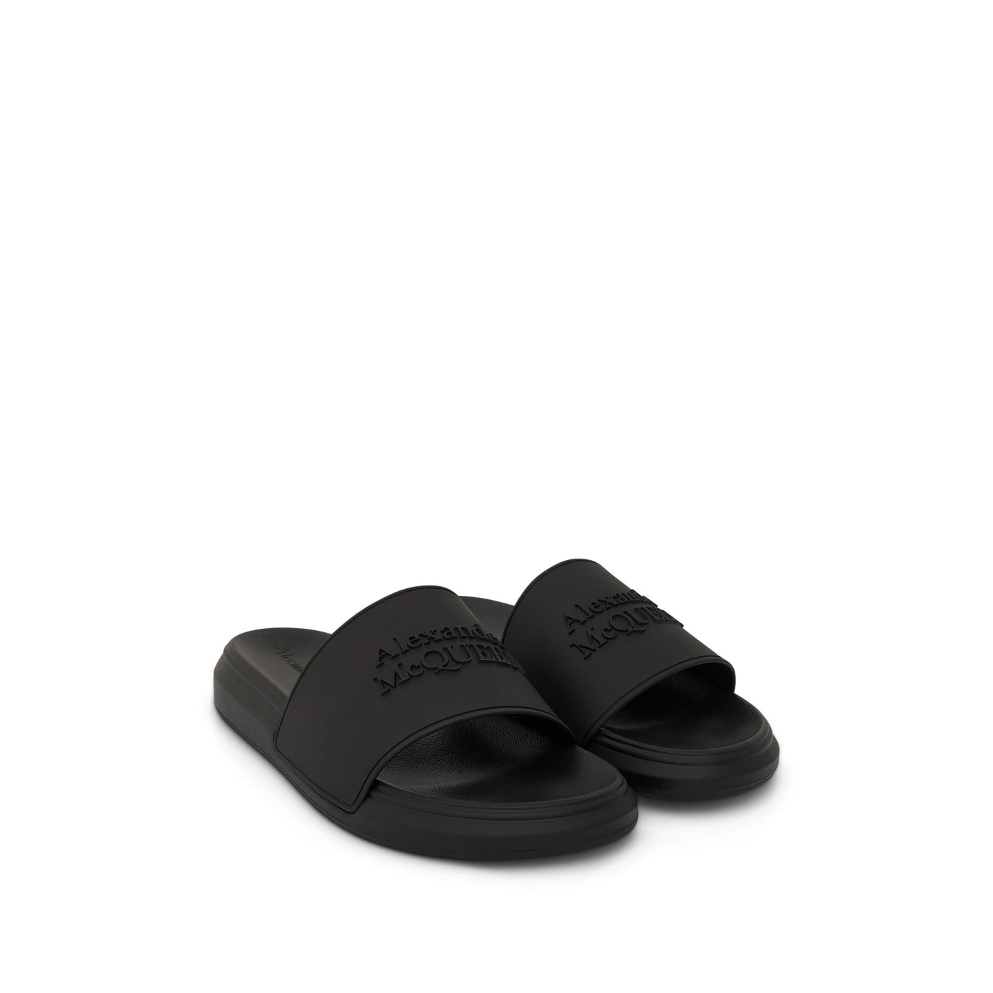 Raised Logo Slides in Black