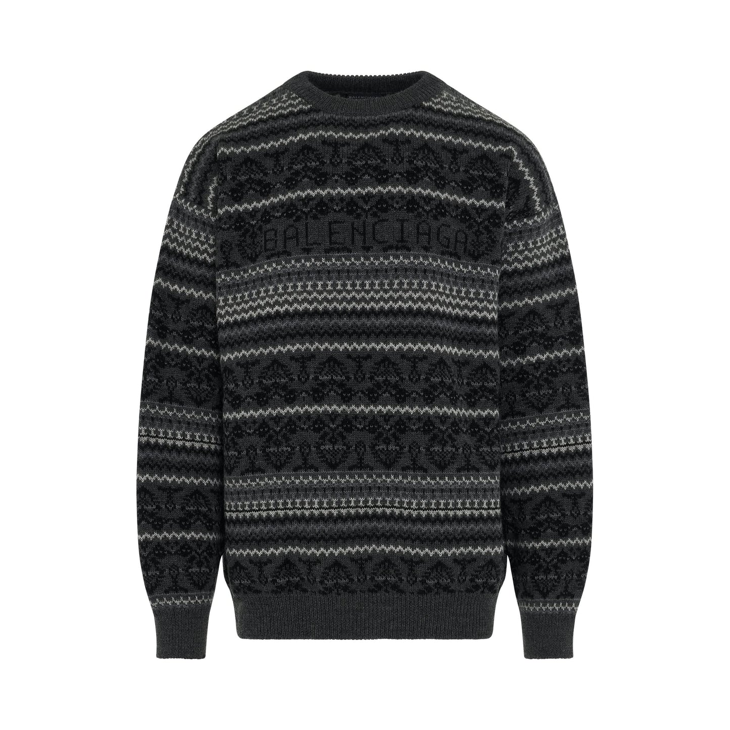 Fairisle Jacquard Knitwear in Grey