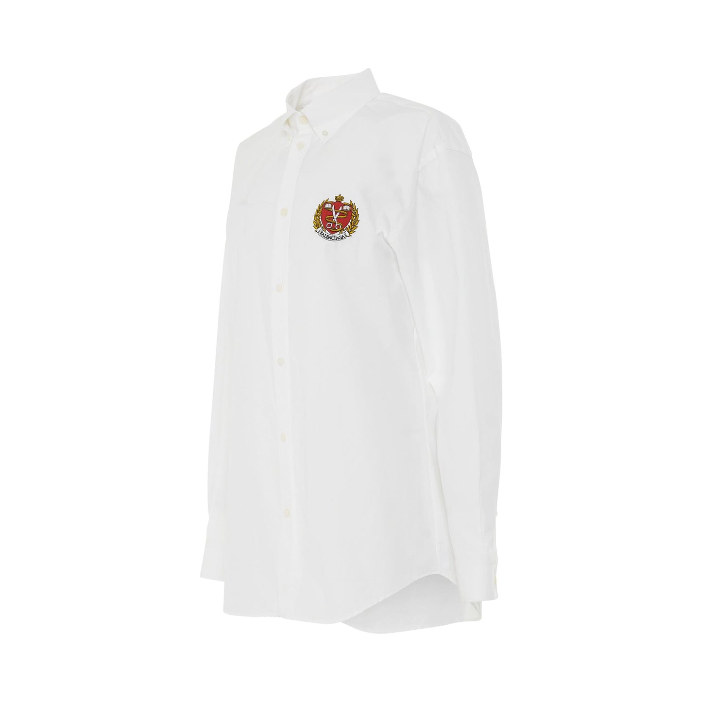 Emblem Large Fit Shirt in White