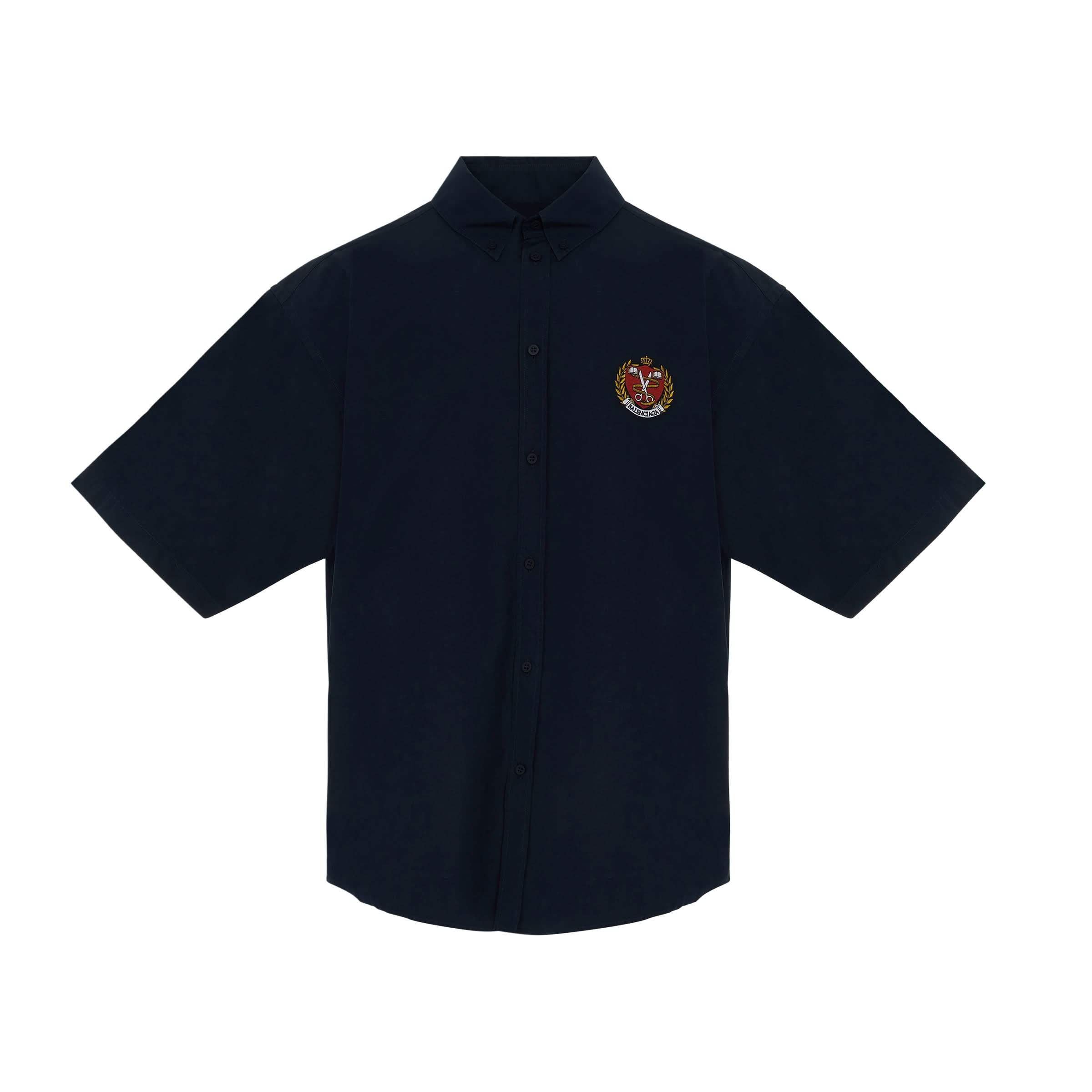 Short Sleeve Large Fit Shirt in Dark Navy