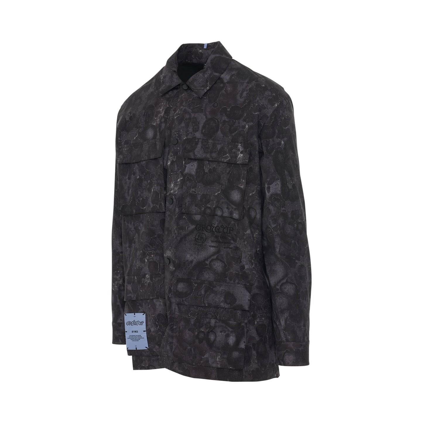 Nature Camo Ripstop Gyo Shirt in Black Mottle