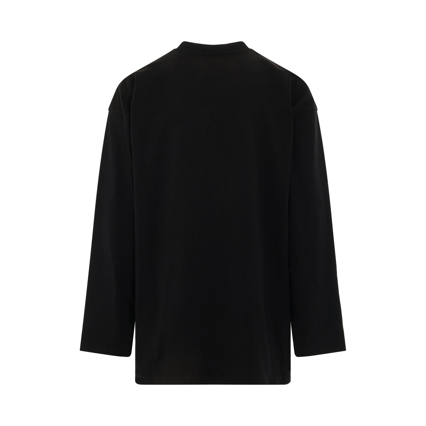 Long Sleeves Oversized T-Shirt in Black/White