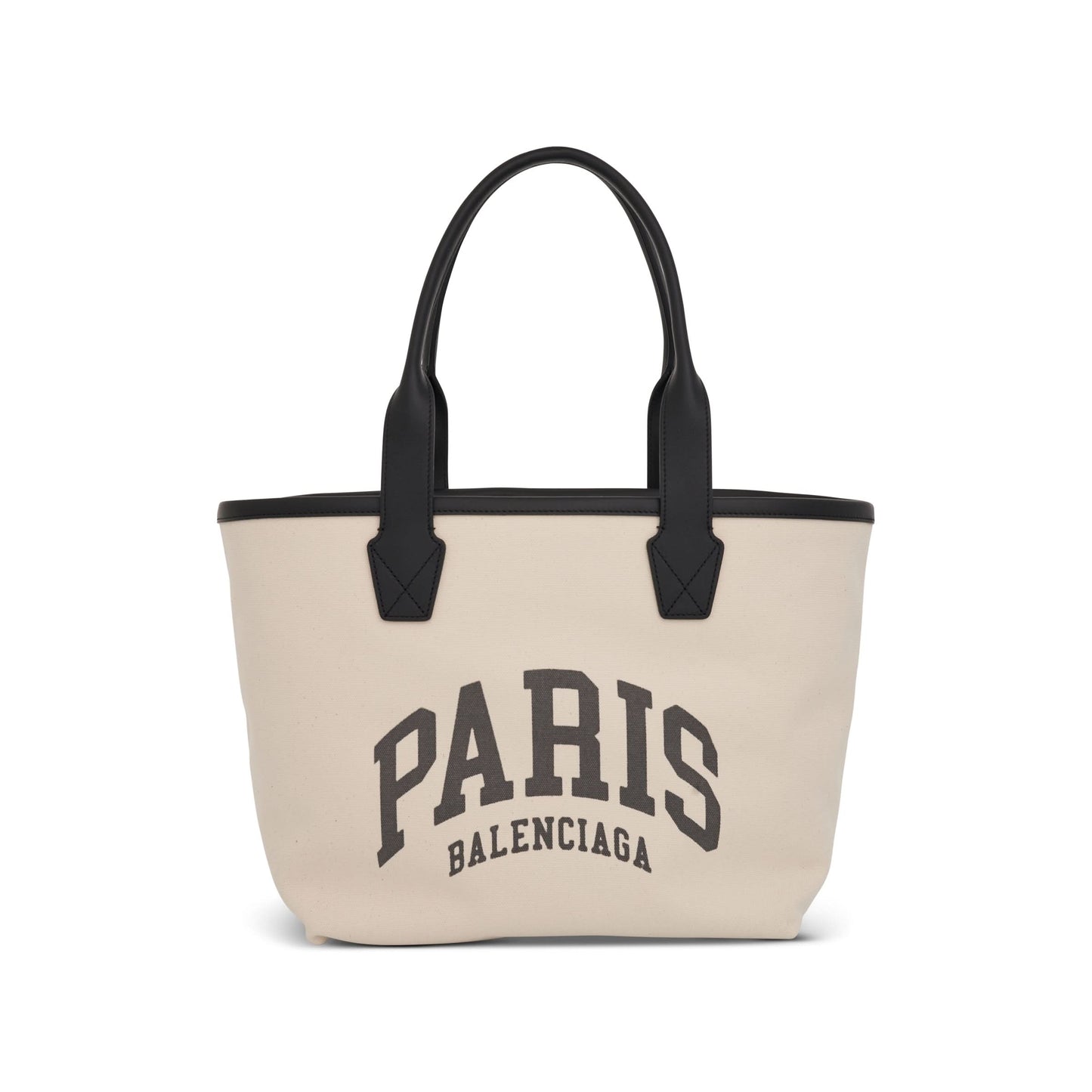 Cities Paris Jumbo Small Tote Bag in Natural/Black