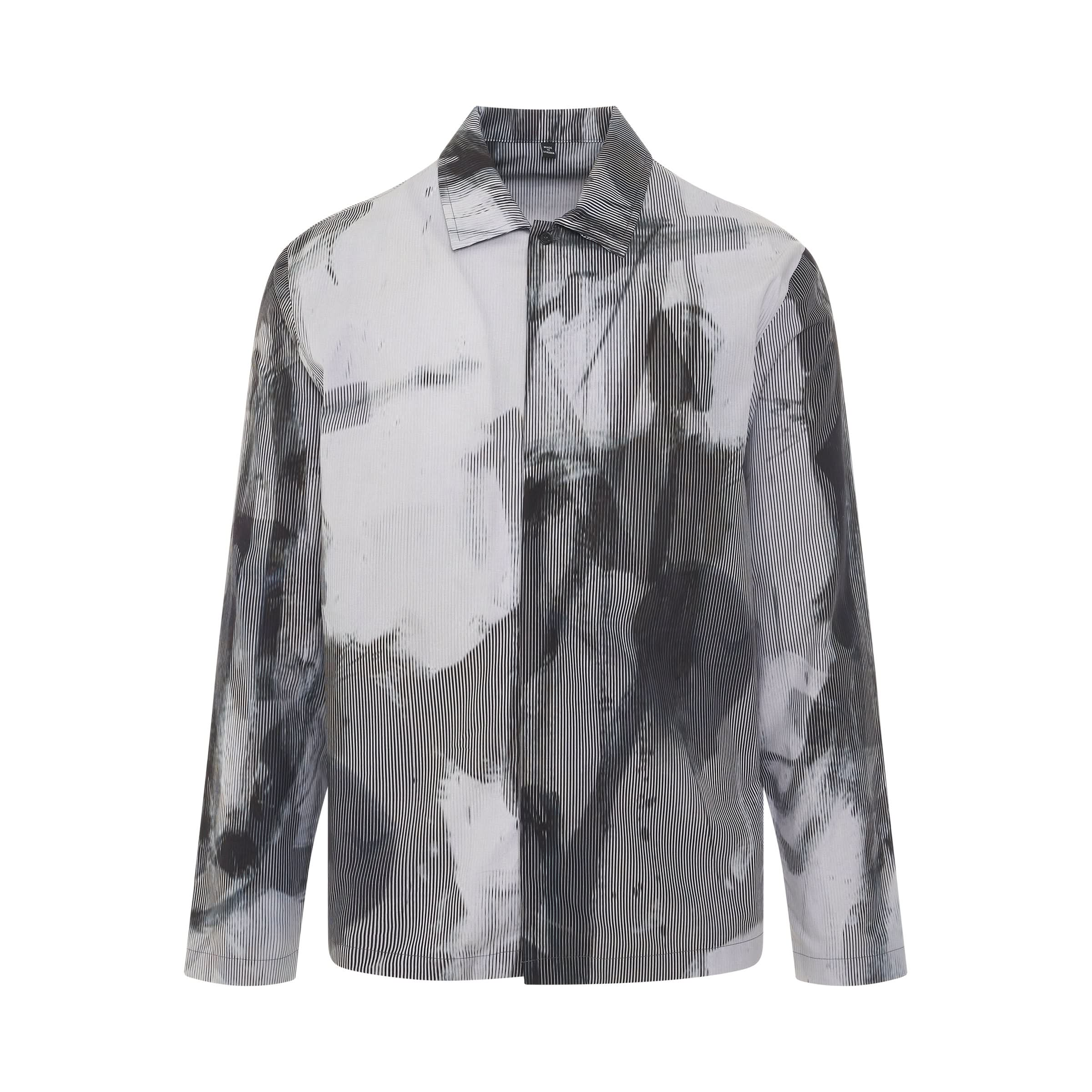 Minimal Print Long Sleeve Shirt in Carbon