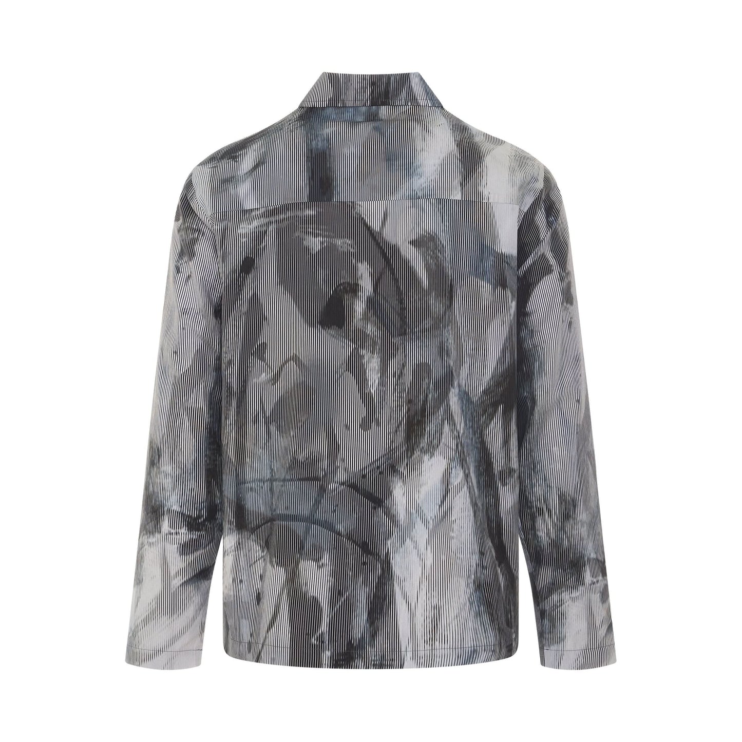 Minimal Print Long Sleeve Shirt in Carbon