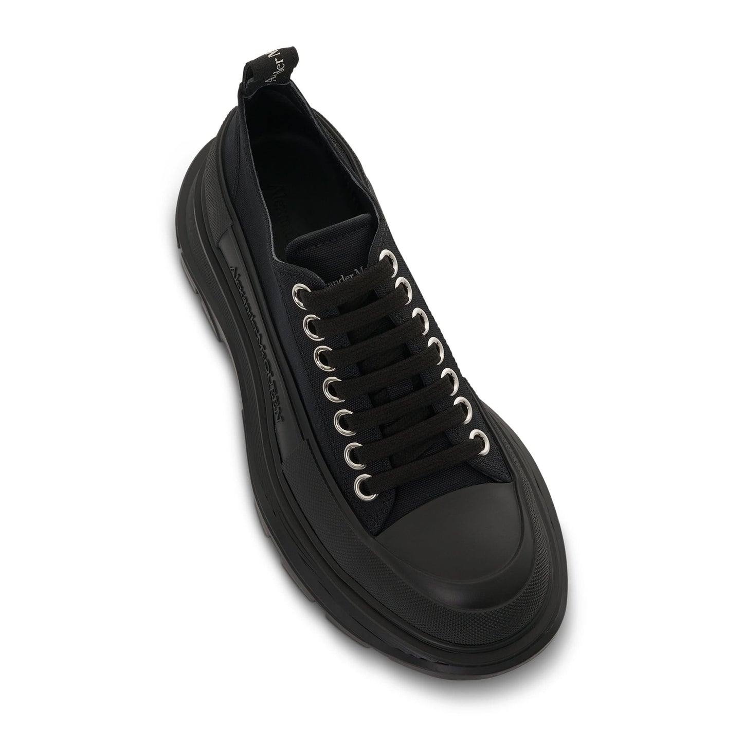 Tread Slick Canvas Lace-Up Shoes in Black