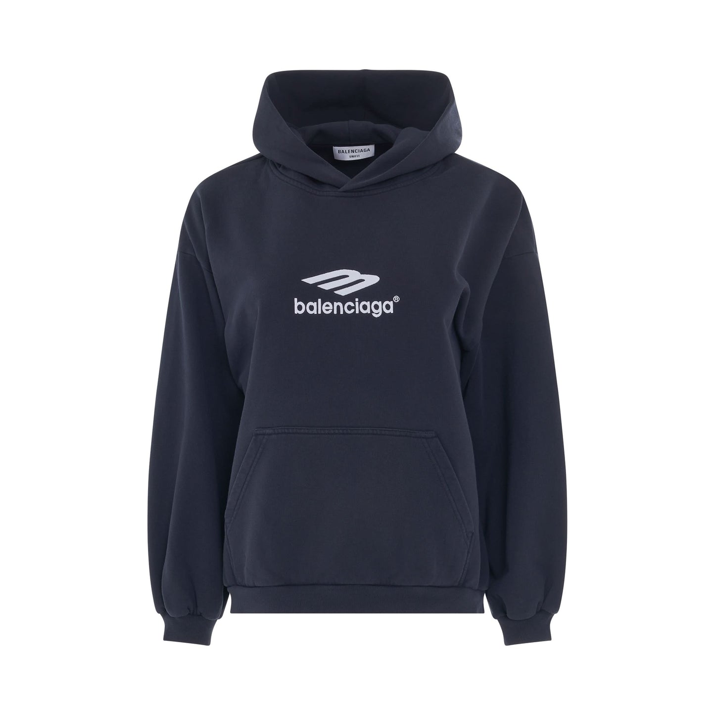 3B Sport Embroidered Fleece Hoodie in Marine Blue