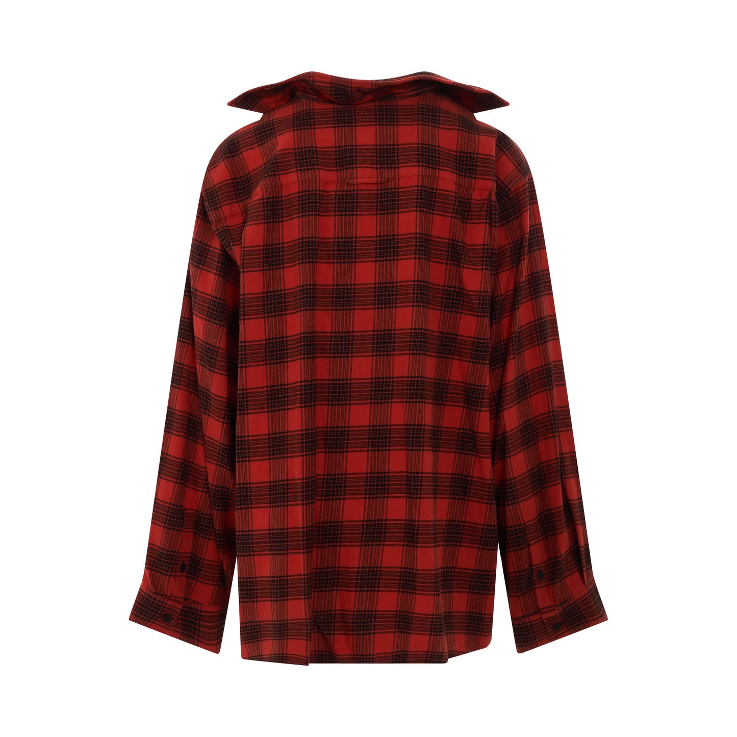 Trompe L
oeil Oversized Shirt in Red/Black