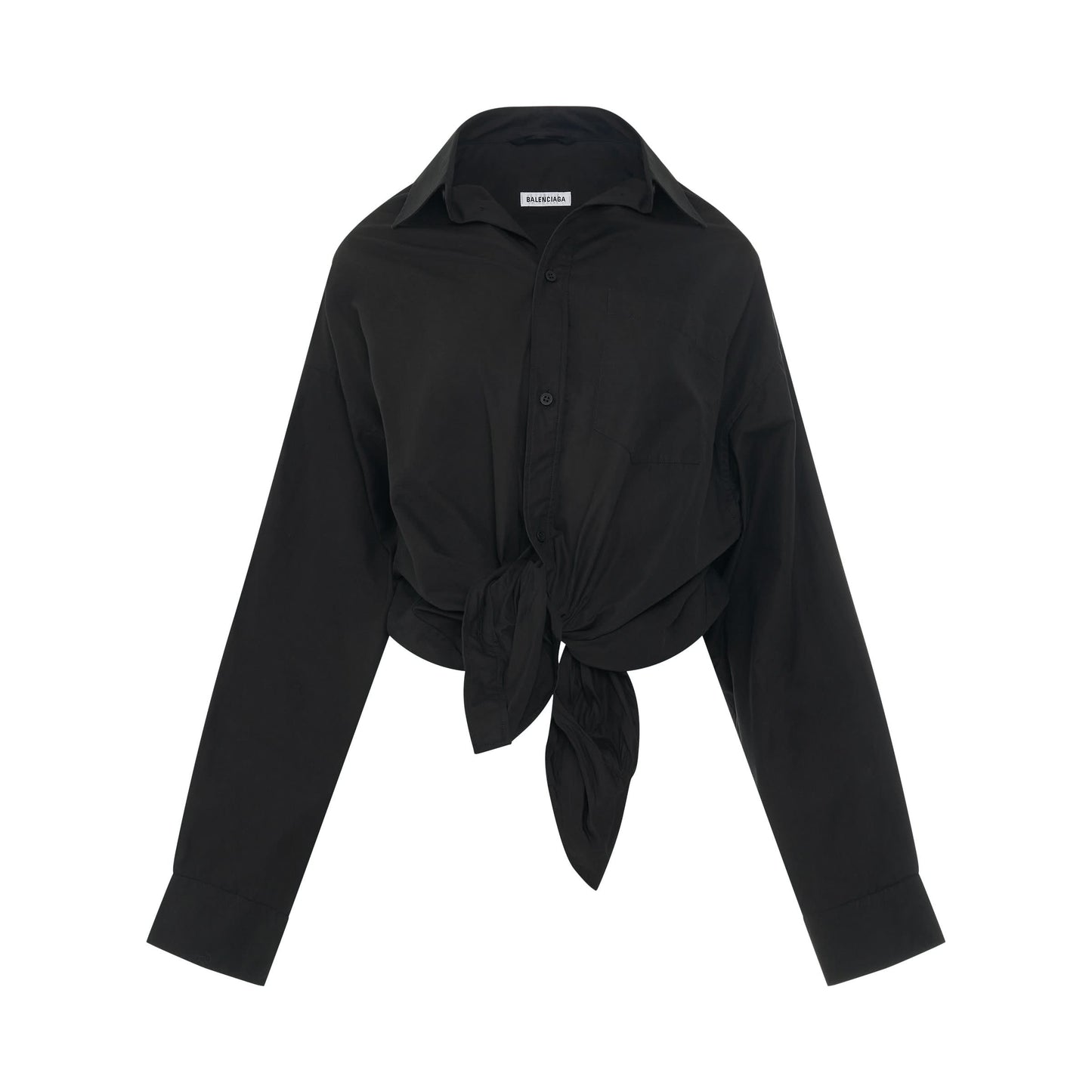 Lifted Collar Shirt in Black