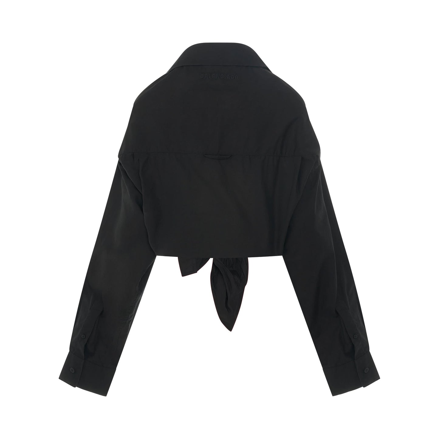 Lifted Collar Shirt in Black