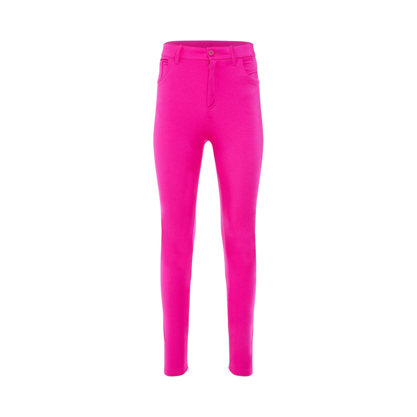 Stretch Bonded Spandex Leggings in Lipstick Pink