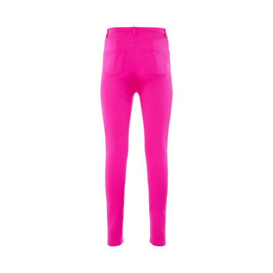 Stretch Bonded Spandex Leggings in Lipstick Pink