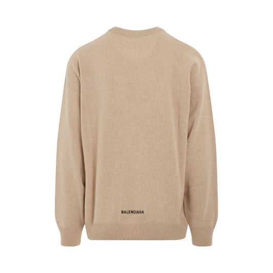 Logo Sweater in Beige