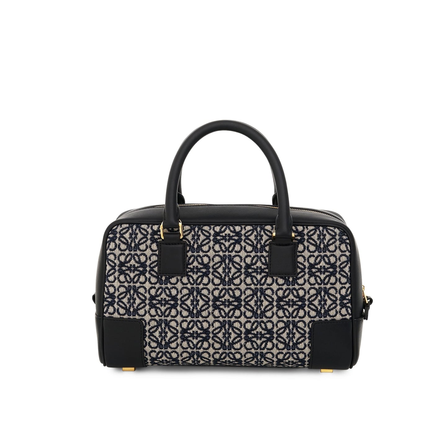 Amazona 23 Bag in Anagram Jacquard and Calfskin in Navy