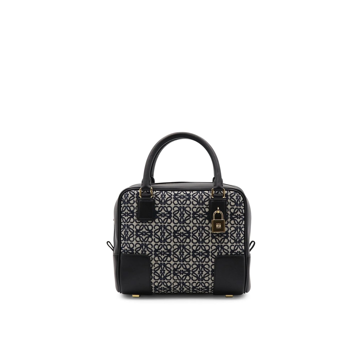 Amazona 19 Bag in Anagram Jacquard and Calfskin in Navy