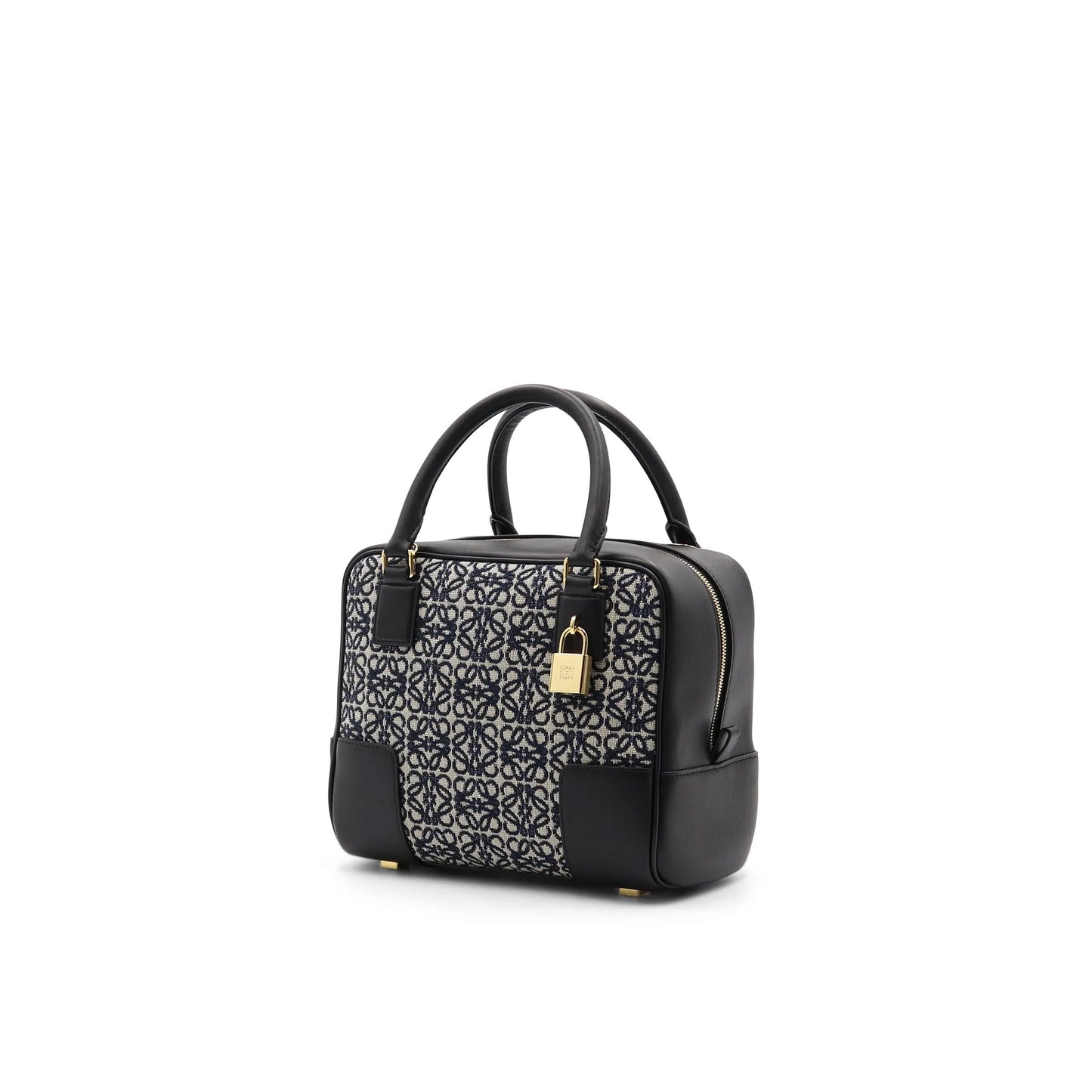 Amazona 19 Bag in Anagram Jacquard and Calfskin in Navy