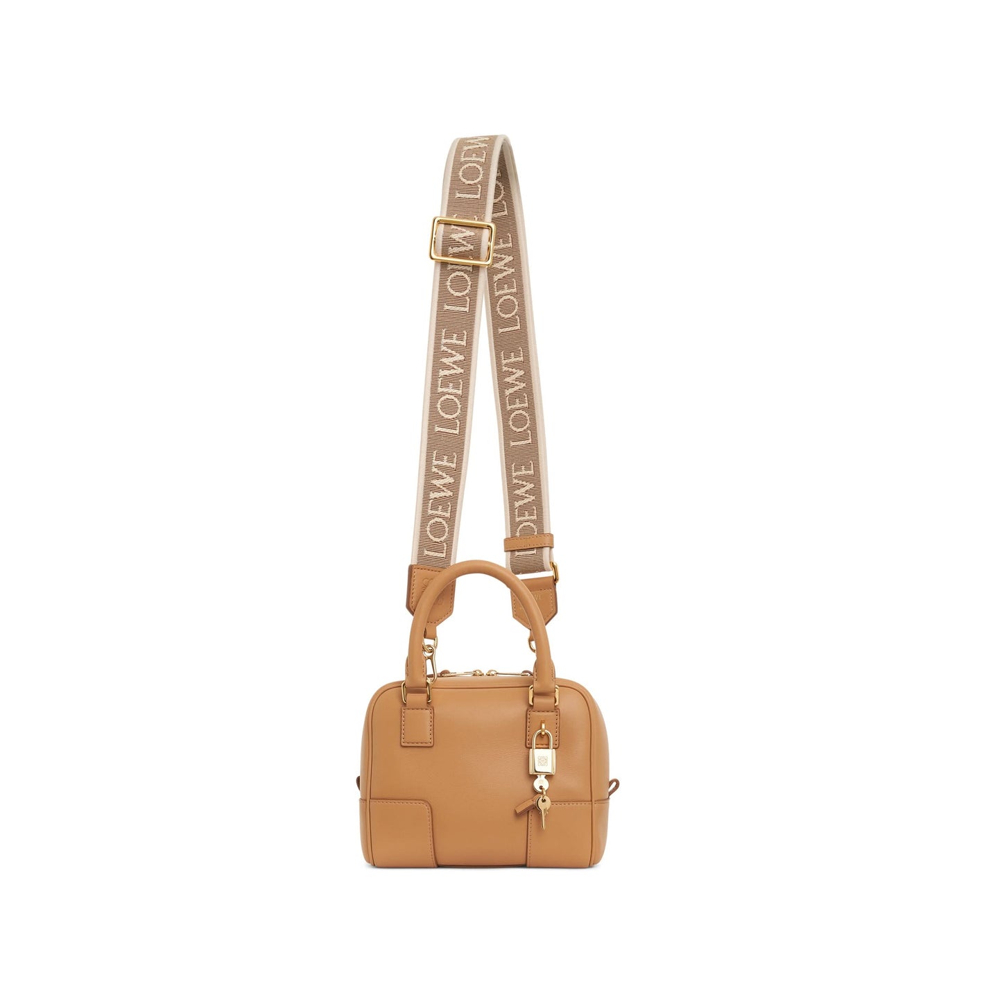 Amazona 16 Square Bag in Nappa Calfskin in Warm Desert