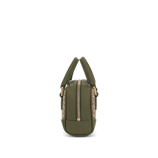 Nano Amazona Bag in Anagram Jacquard and Calfskin in Green