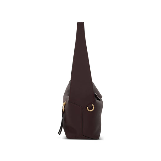 Puzzle Hobo Bag in Nappa Calfskin in Prune