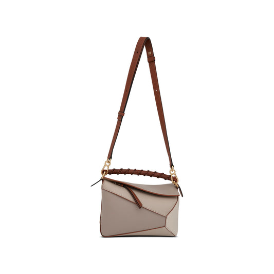 Small Puzzle Edge Bag in Nappa Calfskin in Ghost