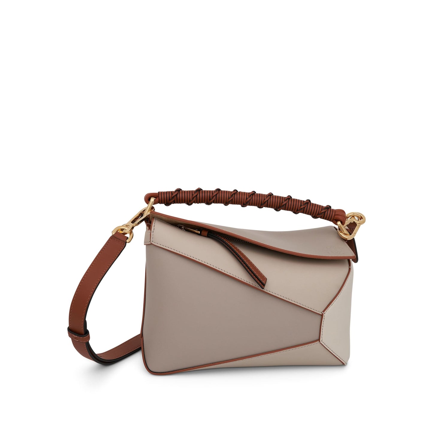 Small Puzzle Edge Bag in Nappa Calfskin in Ghost