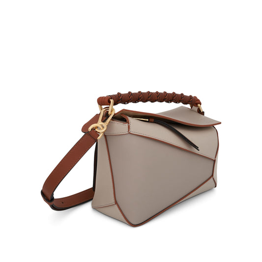 Small Puzzle Edge Bag in Nappa Calfskin in Ghost