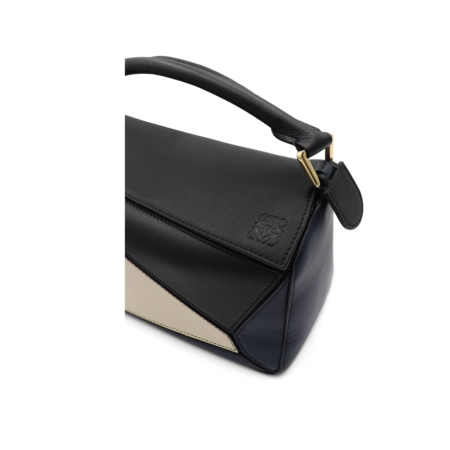 Small Puzzle Bag in Classic Calfskin in Black/Angora